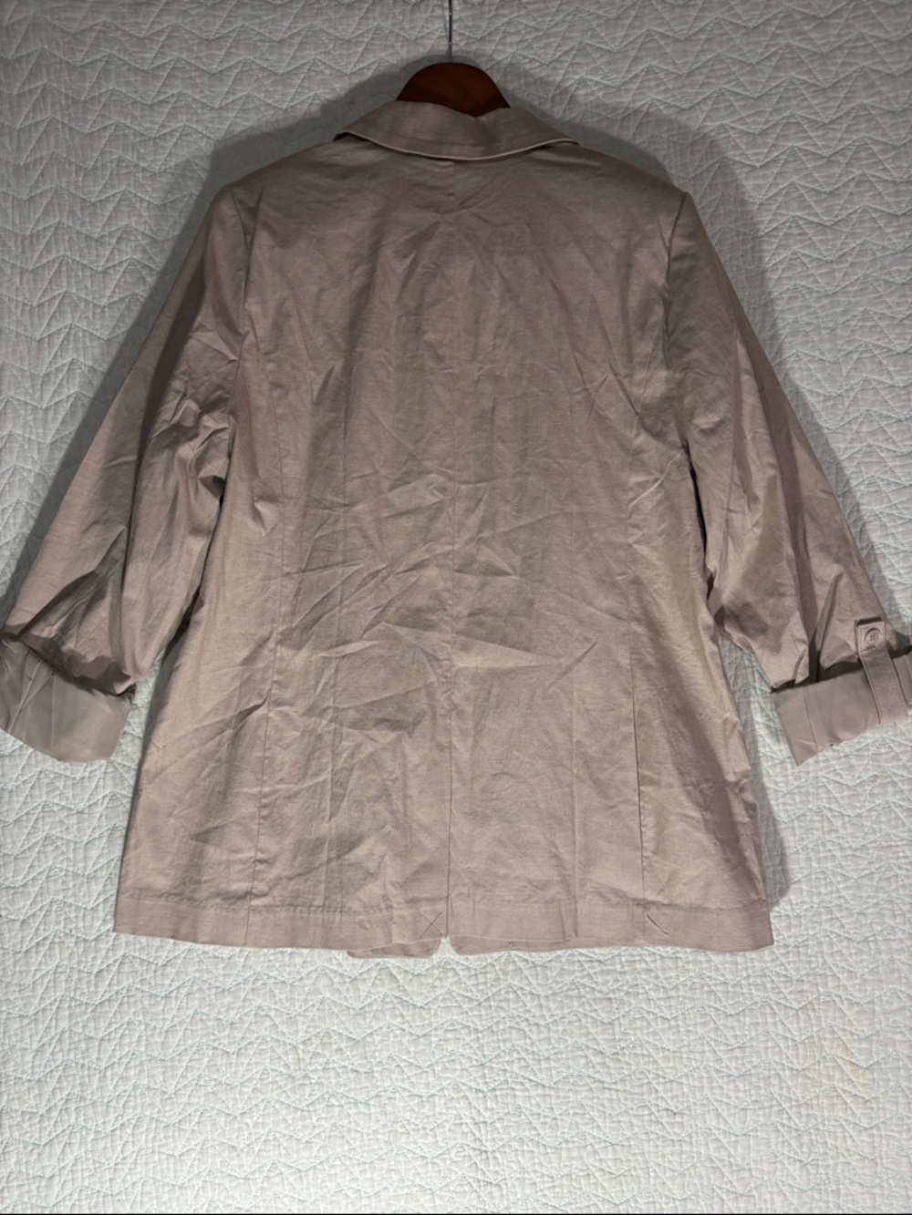 Lane Bryant Blush Taupe Single-Button Notch Lapel Blazer Linen Blend NWT - Picture 7 of 7